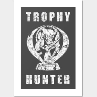 Trophy Hunter White Distressed Posters and Art